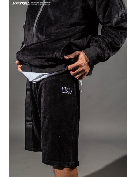 Flannel Shorts Schwarz