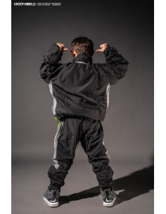 Kinder Windbreaker Jacke Modell F3 "MAX" Grün/Grau 2