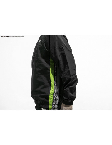 Kinder Windbreaker Jacke Modell F3 "MAX" Grün/Grau