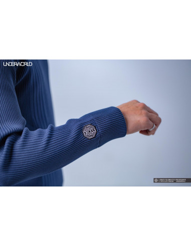 UNDERWORLD Mockneck Breakdance Sweater Blau