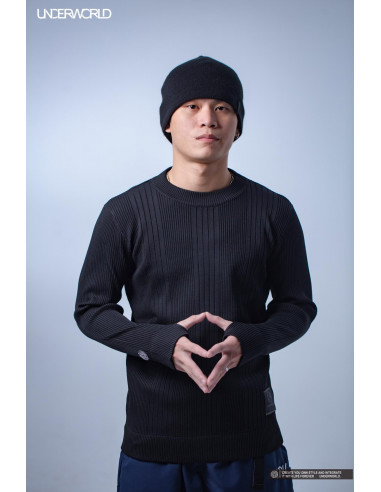 UNDERWORLD Mockneck Breakdance Sweater Schwarz