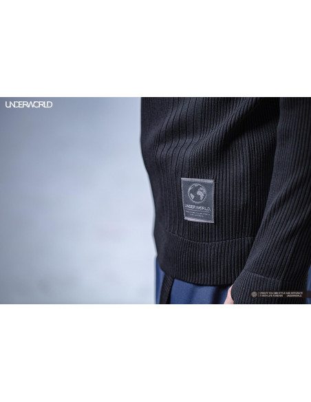 UNDERWORLD Mockneck Breakdance Sweater Schwarz
