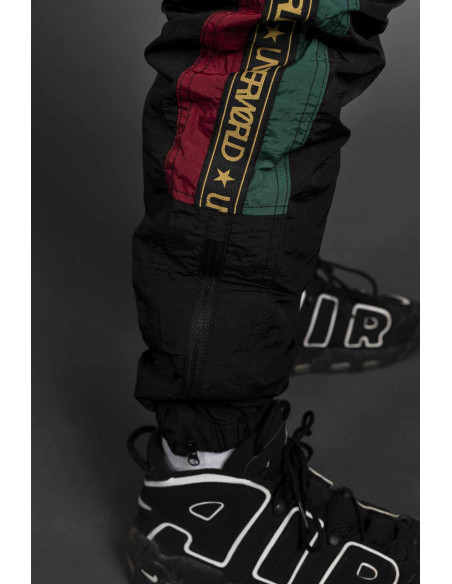 Windbreaker Trainingshose Modell F3 "MAX" Grün/Rot