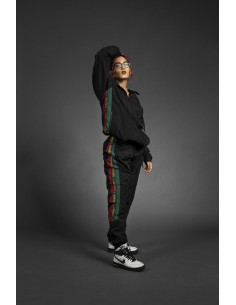 Herren Windbreaker Trainingshose Modell F3 "MAX" Grün/Rot 2